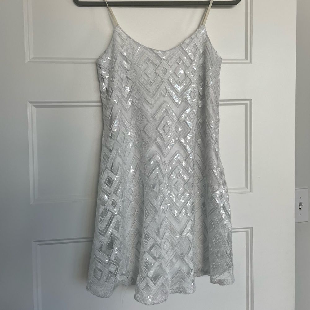 White Sequin Dress